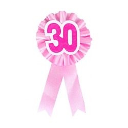 Kotylion różowy 30 lat (trzydziestka)